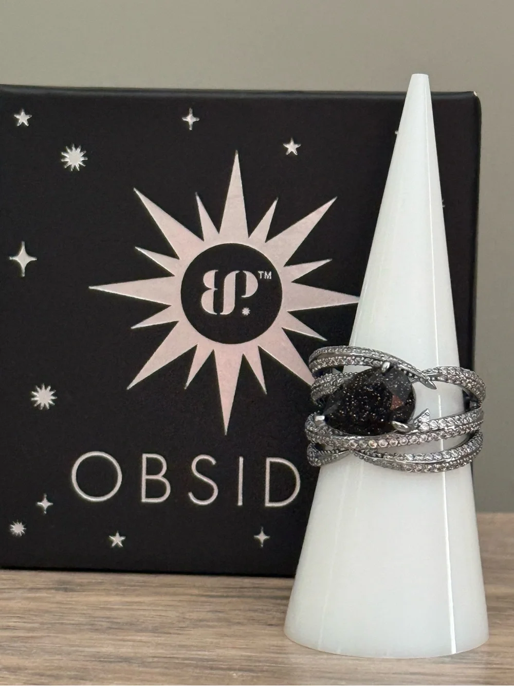 Bomb Party Obsidia Ring “She Bites Back” Size 7. Brand New!